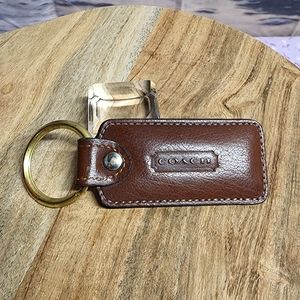 Vintage Coach Brown Leather Key Chain